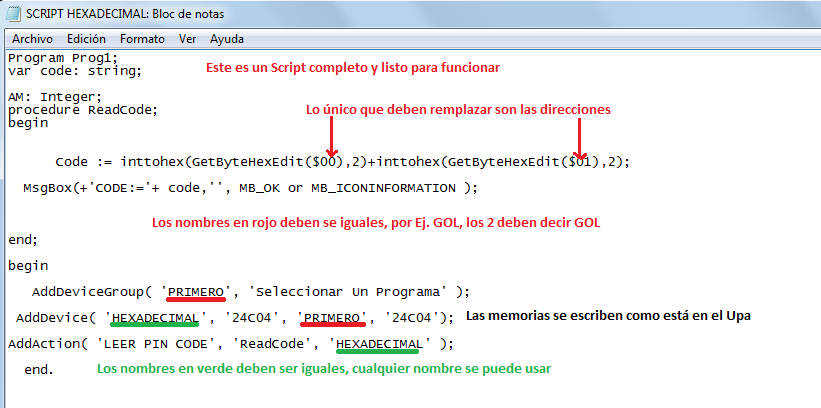 Selección de Dispositivo y Memoria